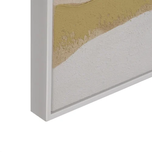 Tableau abstrait ondulations beige et doré Ixia 80 × 100 cm — vue 4
