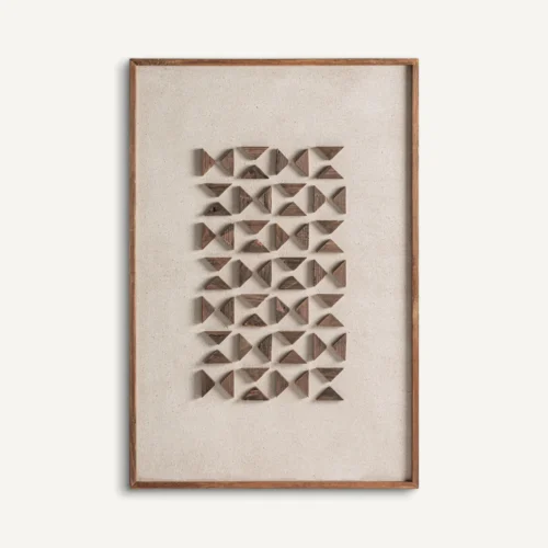 Tableau Akrin bois de pin recyclé marron Vical Home
