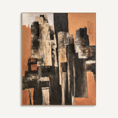 Tableau Heftrich toile tons foncés et pin Vical Home
