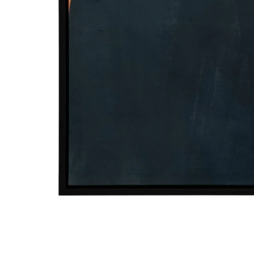 Tableau homme au chapeau panama fond orange Ixia 103 × 143 cm — vue 4