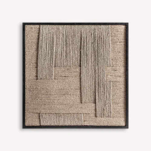 Tableau Tehuti jute marron géométrique Vical Home