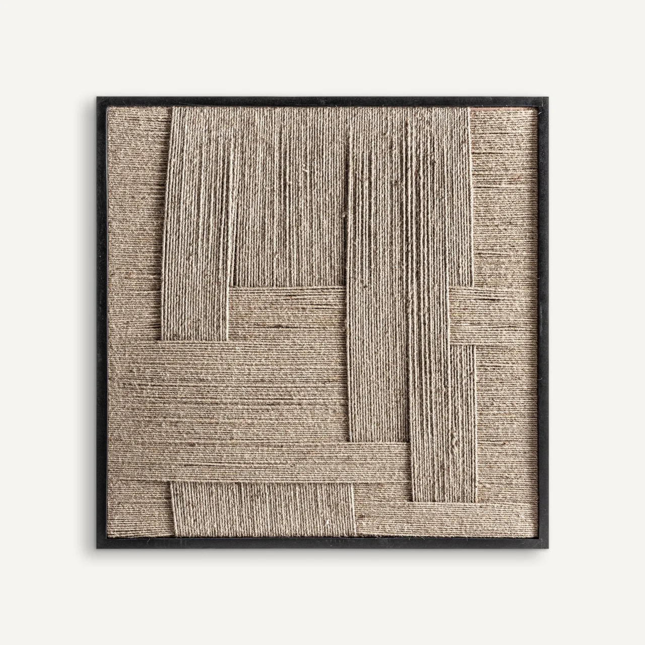 Tableau Tehuti jute marron géométrique Vical Home