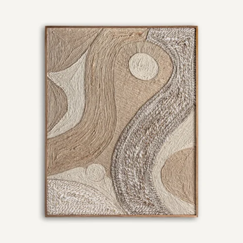 Tableau Zeus bois de manguier chanvre et jute Vical Home
