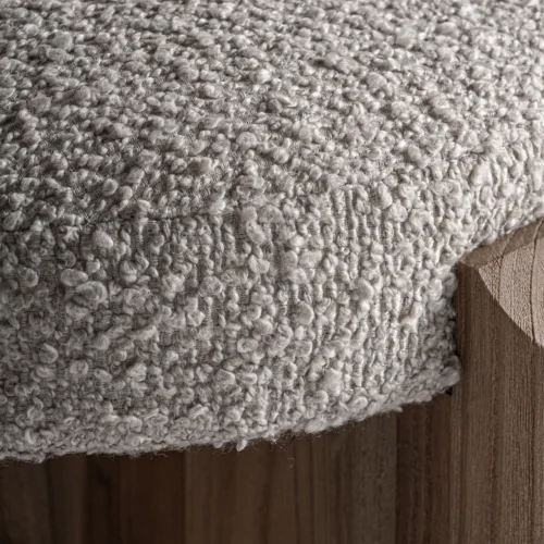 Tabouret bas Jacquard orme clair et beige Vical Home — vue 3