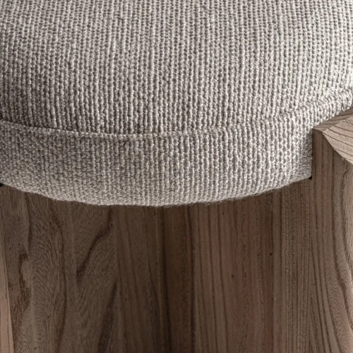 Tabouret bas Jacquard orme clair et beige Vical Home — vue 5