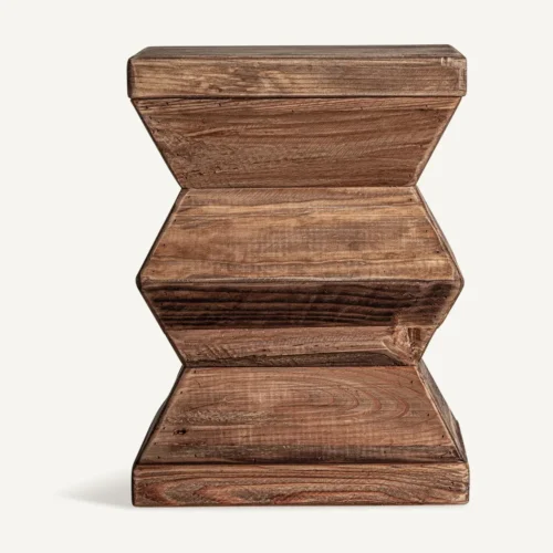 Tabouret Breive pin recyclé vieilli Vical Home