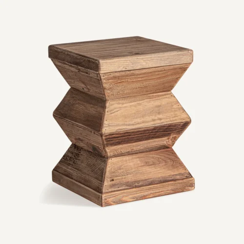 Tabouret Breive pin recyclé vieilli Vical Home — vue 2