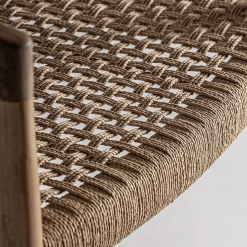 Tabouret Caen teck et fibre naturelle 101 cm Vical Home — vue 6