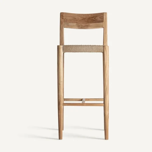 Tabouret Caen teck et fibre naturelle 108 cm Vical Home — vue 2