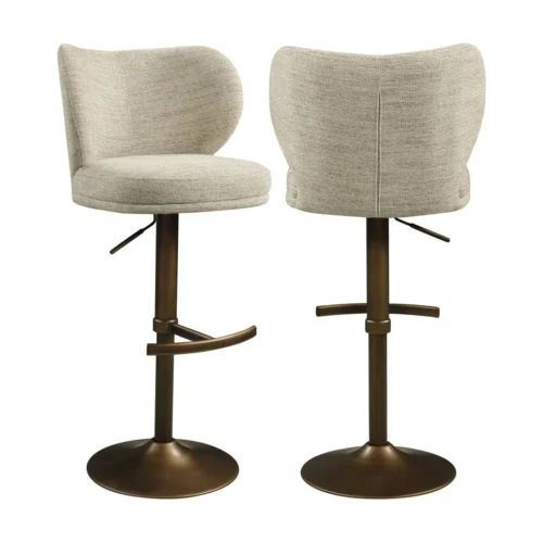 Tabouret de bar pivotant Amely natural softweave Richmond Interiors — vue 2