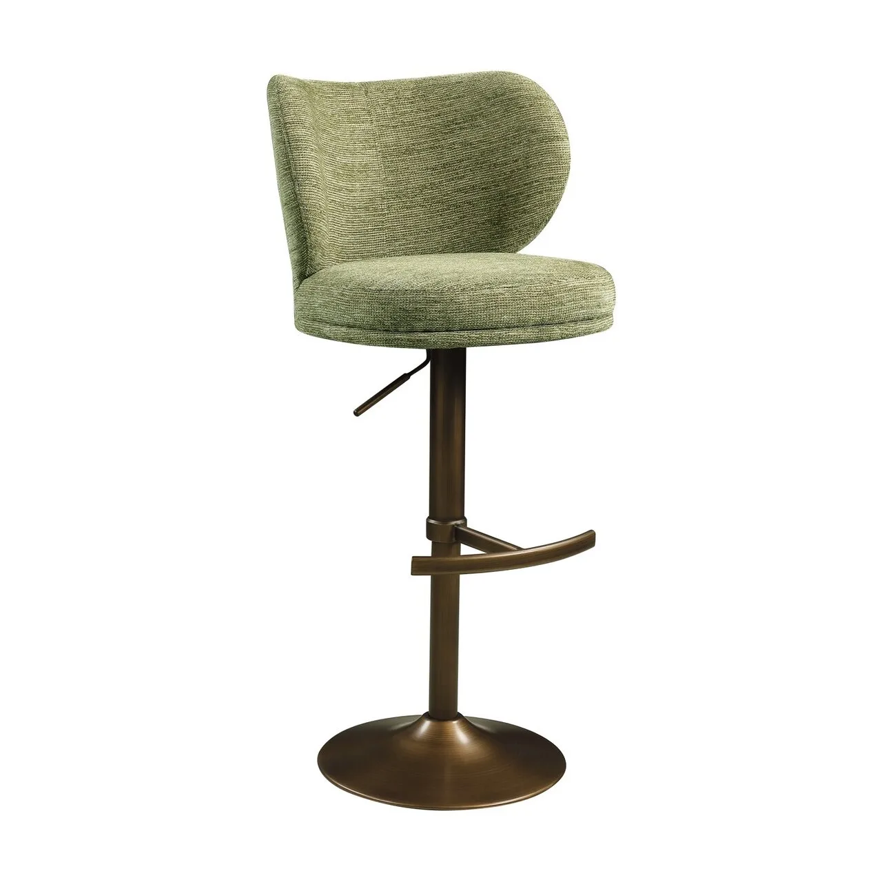 Tabouret de bar pivotant Amely pistache softweave Richmond Interiors