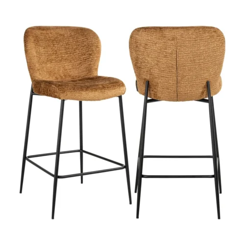 Tabouret de comptoir Darby cognac fusion Richmond Interiors — vue 2