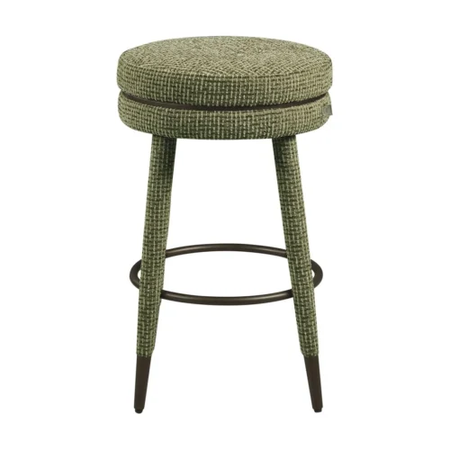 Tabouret de comptoir pivotant Tenashar green blockweave Richmond Interiors