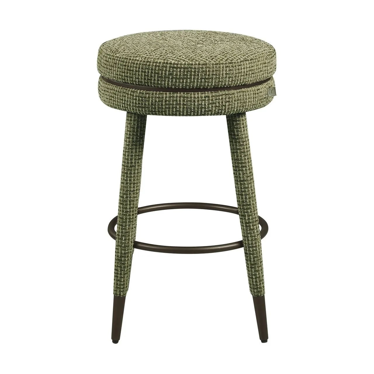 Tabouret de comptoir pivotant Tenashar green blockweave Richmond Interiors