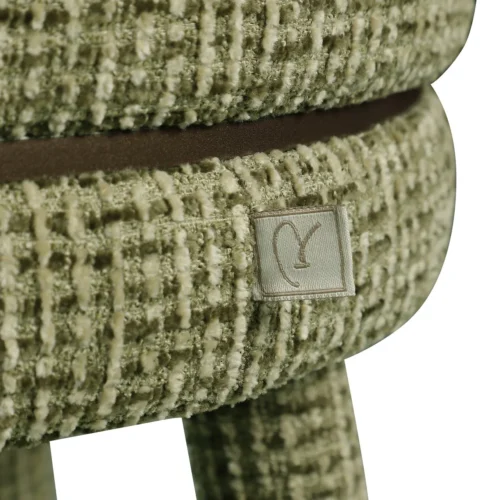Tabouret de comptoir pivotant Tenashar green blockweave Richmond Interiors — vue 3