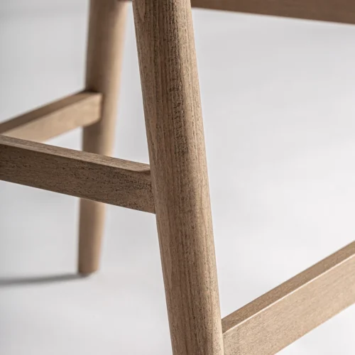 Tabouret Dilbeek hêtre clair et gris Vical Home — vue 7