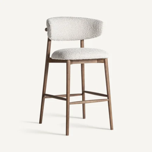 Tabouret Erlec frêne marron et beige H. 105 cm Vical Home