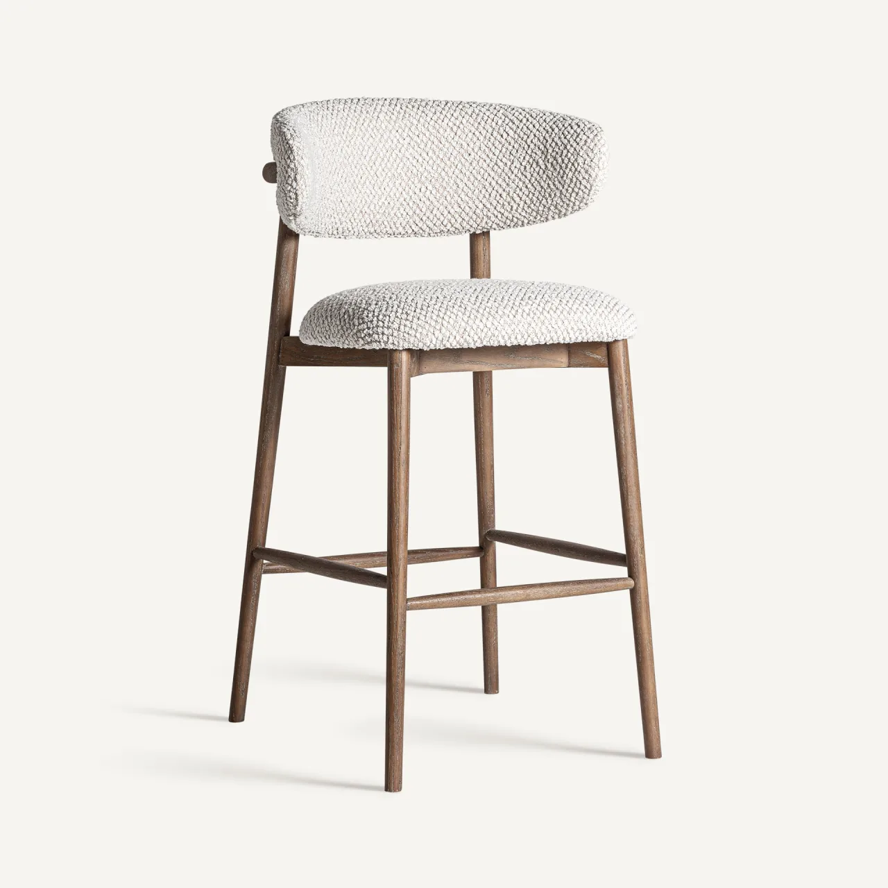 Tabouret Erlec frêne marron et beige H. 105 cm Vical Home