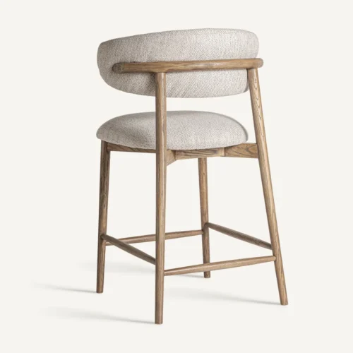 Tabouret Erlec frêne marron et beige H. 95 cm Vical Home — vue 4