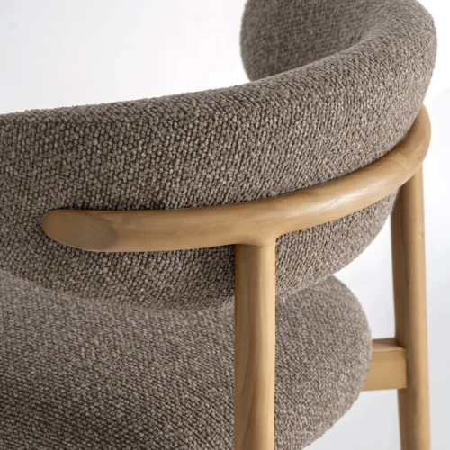 Tabouret Erlec taupe et frêne marron clair Vical Home — vue 7