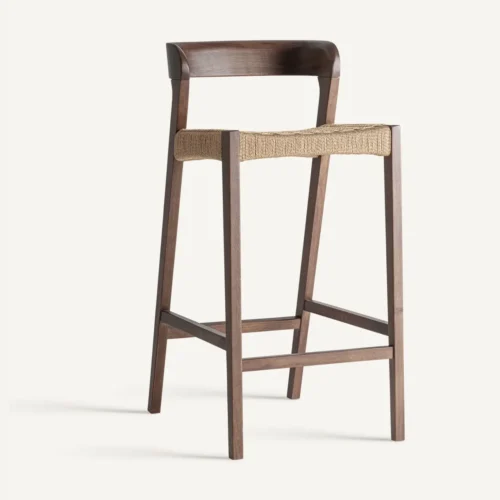 Tabouret Flaeh chêne et fibre naturelle lot de 2 Vical Home
