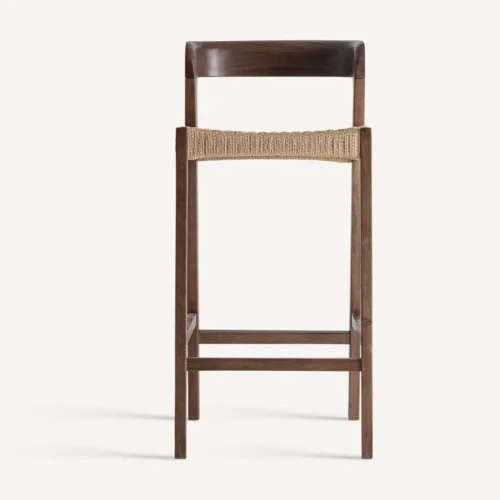 Tabouret Flaeh chêne et fibre naturelle lot de 2 Vical Home — vue 2