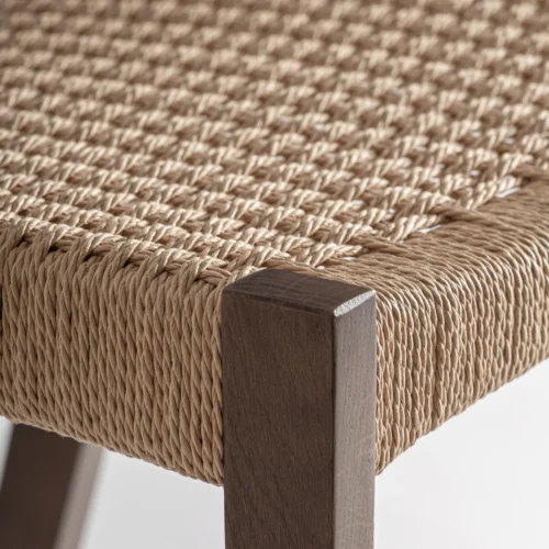 Tabouret Flaeh chêne et fibre naturelle lot de 2 Vical Home — vue 5