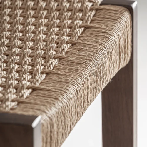 Tabouret Flaeh chêne et fibre naturelle lot de 2 Vical Home — vue 6