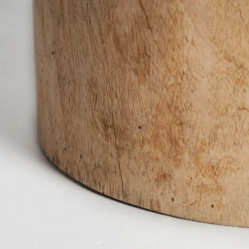 Tabouret Guelma cylindrique bois de suar H. 50 cm Vical Home — vue 4