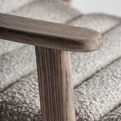 Tabouret haut Jacquard orme clair et beige Vical Home — vue 5