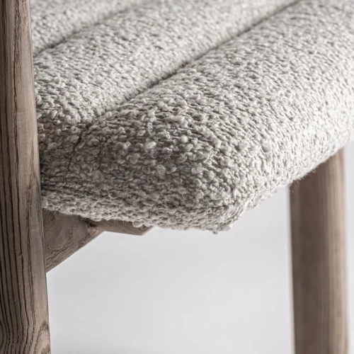 Tabouret haut Jacquard orme clair et beige Vical Home — vue 6