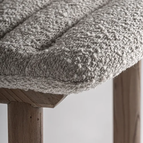 Tabouret haut Jacquard orme clair et beige Vical Home — vue 8