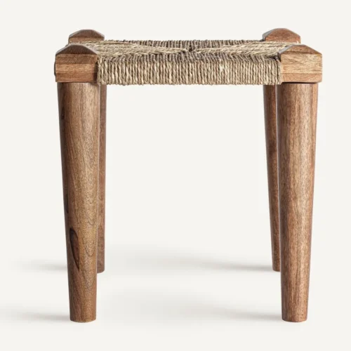 Tabouret Kaaji manguier et jute Vical Home