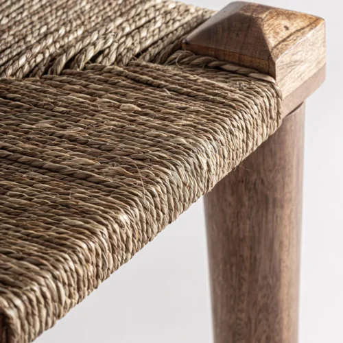 Tabouret Kaaji manguier et jute Vical Home — vue 4