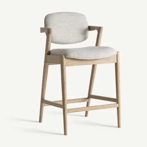 Tabouret Namur frêne et beige Vical Home