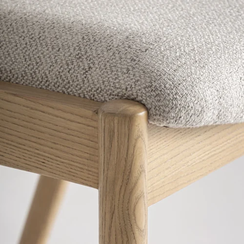 Tabouret Namur frêne et beige Vical Home — vue 5