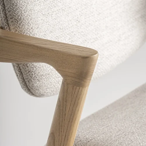 Tabouret Namur frêne et beige Vical Home — vue 7