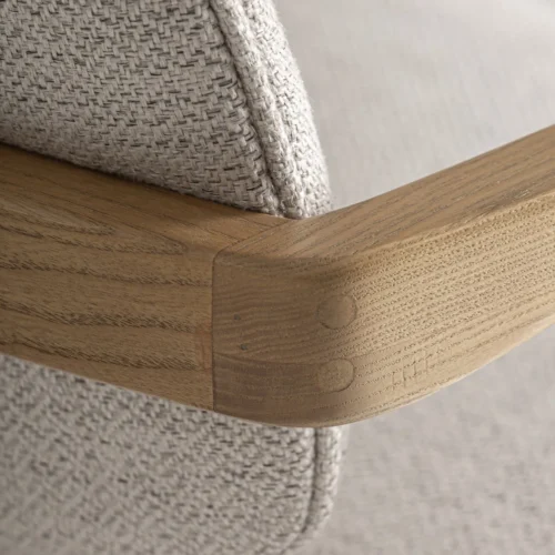 Tabouret Namur frêne et beige Vical Home — vue 8