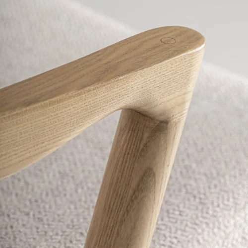 Tabouret Namur frêne et beige Vical Home — vue 9