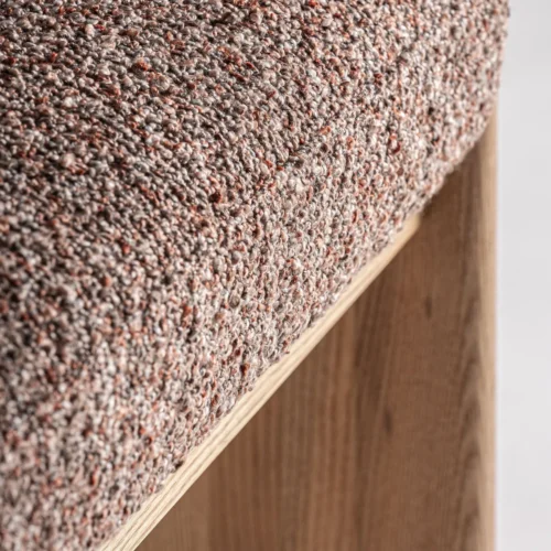 Tabouret Sernier marron chêne et fer doré Vical Home — vue 7