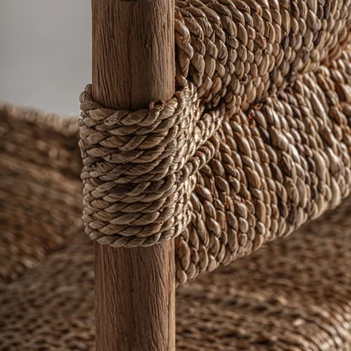 Tabouret Voghera teck et fibre naturelle Vical Home — vue 8