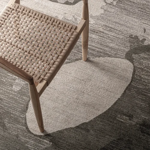 Tapis Gabrielle beige et vert 240 x 240 Vical Home — vue 4