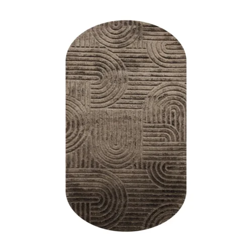 Tapis ovale Liff marron foncé 200 x 350 Richmond Interiors