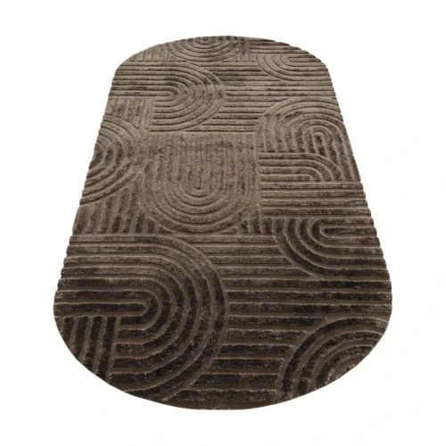 Tapis ovale Liff marron foncé 200 x 350 Richmond Interiors — vue 2