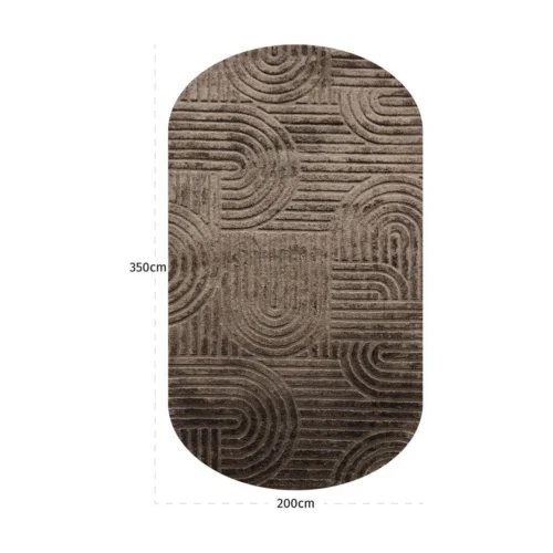 Tapis ovale Liff marron foncé 200 x 350 Richmond Interiors — vue 5