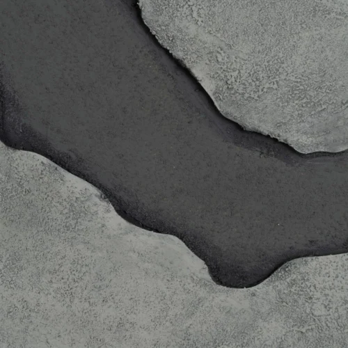 Triptyque abstrait veines en relief gris béton Ixia 240 × 120 cm — vue 5