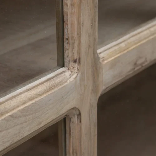 Vitrine blanc patiné bois de manguier Ixia 115 cm — vue 10