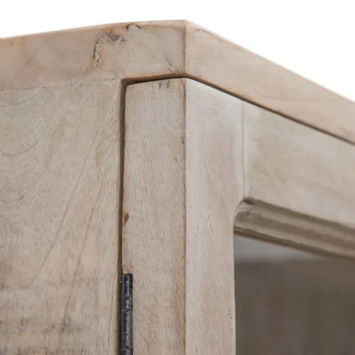 Vitrine blanc patiné bois de manguier Ixia 115 cm — vue 5