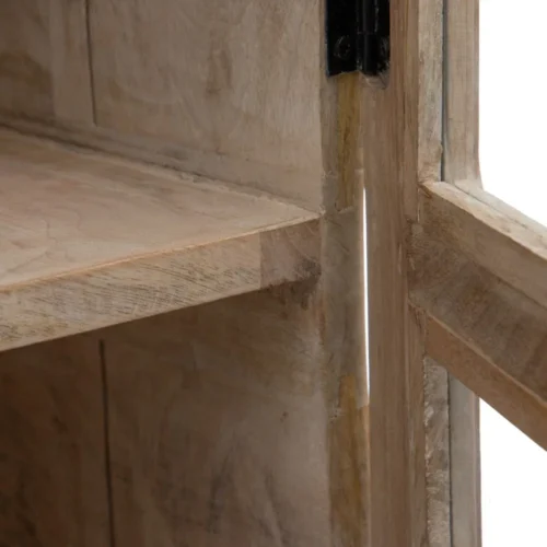 Vitrine blanc patiné bois de manguier Ixia 115 cm — vue 6