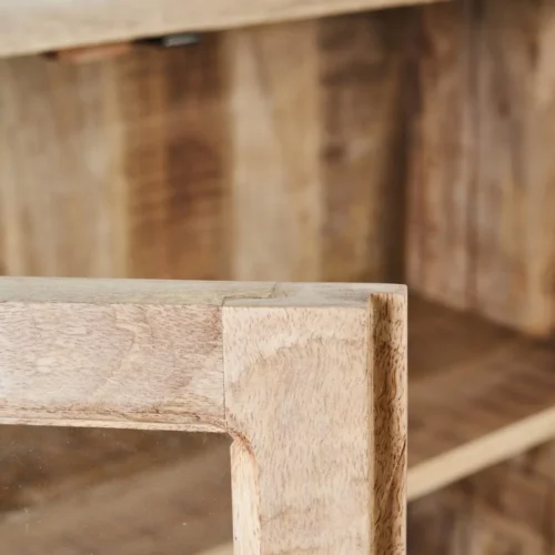 Vitrine blanc patiné bois de manguier Ixia 120 cm — vue 5